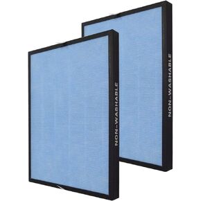 PUREBURG Replacement Filter Compatible with Membrane Solutions MSA3 MSA3S MSA3W MSA3-W Air Purifiers,2-Pack H13 HEPA Activated Carbon 3-Stage Filtration