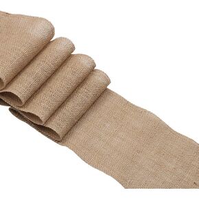 1 Piece Linen Table Runner Narrow Burlap Table Runner Jute Table Runner Linen Burlap Rustic Table Runner Rustic Wedding Table Runner for Home Christmas Wedding Banquet Decoration, 6" x 94"