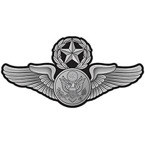 United States Enlisted Master Aircrew Badge Wings Sticker Decal Self Adhesive Aviation Badges air Crew Member 6.00" Wide