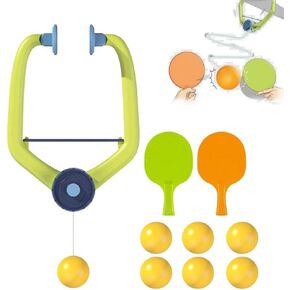 Door Pong Ball Game, 2025 Hanging Table Tennis Trainer Portable Set with Racket and Balls, Adjustable Hanging Table Tennis Trainer,Portable Table Tennis Exerciser for Kids.