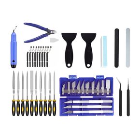 3D Printer Tool Kit, 3D Printing Accessories with Deburring Tool Diamond Files Pliers Carving Set and Scraper for 3D Print Removal, Smoothing, Finishing, and Model Building