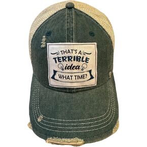 Popfizzy Funny Trucker Hats for Women and Men, Adult Humor Caps, Gifts for Friends, Unisex Distressed Vintage Baseball Cap
