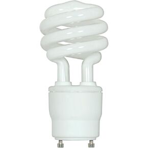 (2-Pack) Satco S8209 18-Watt 4100K GU24 Base Mini Spiral Compact Fluorescent Lamp, 75W Equal