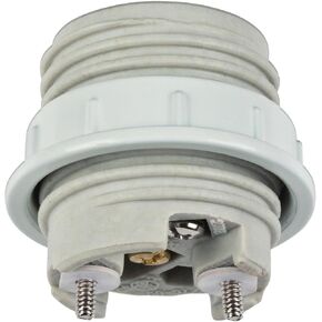 Westinghouse 7001000 Porcelain Threaded Socket with Metal Shade Ring, White
