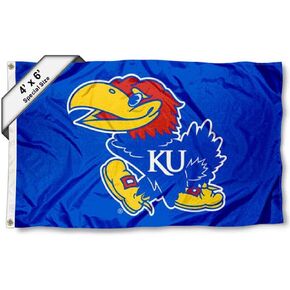 College Flags & Banners Co. Kansas KU Jayhawks 4 ft x 6 ft Flag