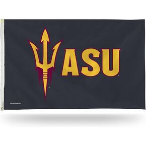 Rico Industries NCAA Arizona State Sun Devils - ASU Grey 3' x 5' Banner Flag Single Sided - Indoor or Outdoor - Home Décor