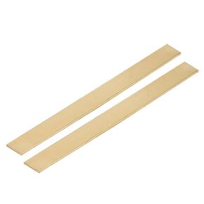 LEXININ 2 Pcs 1/8 x 1 x 12 Inch Brass Flat Bar Stock, Rectangular Brass Bar, Long Solid Plate Mill Stock