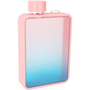 Thin Water Bottle Recyclable 300ml Food Grade Flat Water Bottle Leakproof Camping,Slim Water Bottle Flat Water Bottle For Purse(Gradient )
