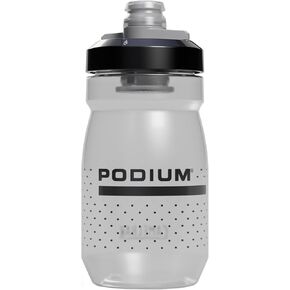 CamelBak Podium 15oz Bike Water Bottle - Easy Squeeze Bottle - Fits Most Bike Cages, Carbon