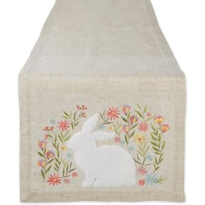 DII Spring Bouquet Tabletop Collection ، Devinative and Propelsile ، Table Runner ، 14x108 ، Bunny