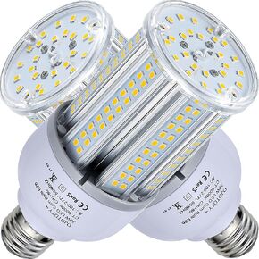 Amazon High Brightness LED Light Bulb，30W LED Corn Light Bulb, E26 Base LED Corn Lamp, 5000 Lumen 5000K Daylight 100V~277V Corn Cob Light Bulb for Indoor Outdoo (30Watts, 2 Count (Pack of 2))