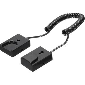 MECCANIXITY Retractable Security Cable Lock,D2 Remote Control Cable Leash, Tether,Remote Control Anti-Lost Rope with Double-Sided Adhesive for TV,DVD,Cup,Phone 1Set Black 47.24" Length