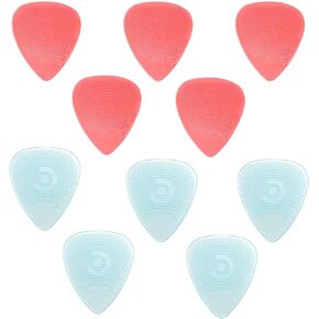 Kadence 10 Guitar Picks with Hostile Grip - Anti slip, Stronger 0.58mm- 5pc and 0.48mm - 5pc Guitar Plectrums (Stop Dropping your Guitar Picks while Playing)