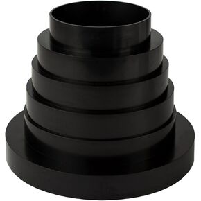 Control Garden Reducer 3 to 6 Inch Air Duct Adapter | HAVC Pipe Connector for Inline Ventilation System | Increaser Cone for Grow Tent Bathroom Kitchen | Black Tube Connector
