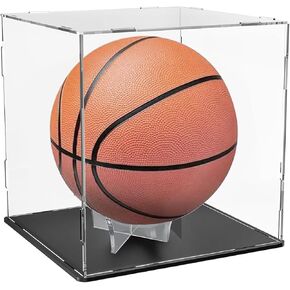 Basketball Display Case, 9.8 x 9.8 x 11.8 Inch Clear Acrylic Display Box for Full Size Autographed Basketball Dolls Car Models Souvenirs