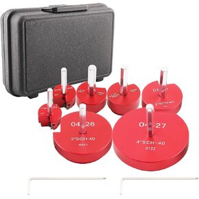 maXpeedingrods 7 Pcs PVC Pipe Reamer Kit with 3/4 Inch, 1 Inch, 1-1/4 Inch, 1-1/2 Inch, 2 Inch, 3 Inch, 4 Inch Head Aluminum, PVC Fitting Socket Saver Tool Set, Fit Standard 1/2" Drills