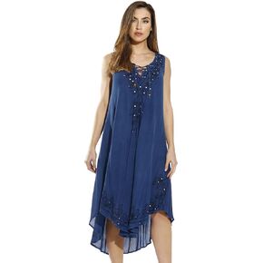 Riviera Sun Sleeveless Umbrella Dress