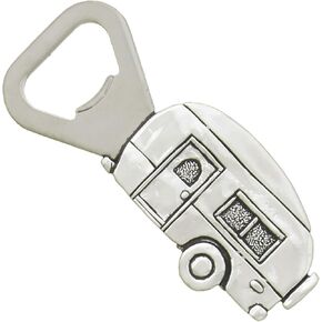 RV Camper Bottle Opener Pewter Accessory Decor Handcrafted Gift Box Travel Adventure
