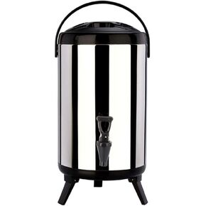 Stainless Steel Insulated Barrel Double Walled Beverage Dispenser with Spigot Keep Hot Water Milk Tea Coffee Juice, Home Party Use 1.59 Gallon