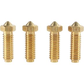 3D Printer Accessories 4Pcs 0.4mm Anycubi Kobra 2 Brass Nozzle: High-Temperature Wear-Resistant NOT for KobraNeo KobraMax KobraPlus Without Silicone Sock Bczamd