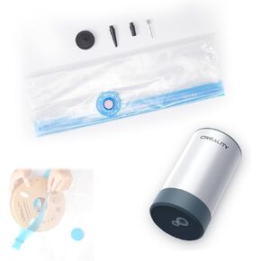 Creality Upgraded 3D Printer Filament Storage Bag Kit Prevent and Monitor Moisture PLA Storage Dry Bags (8 x Vacuum Sealed Bags,1 x Electric Vacuum Pump, 8 x Desiccant), 40x40cm