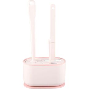 Toilet Brush Set, Bathroom Accessories, Toilet Bowl Cleaners, Deep Cleansing Multifunctional Hanging Toilet Brush Set for Bathroom(Cherry Blossom Pink)