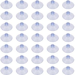 35-Pack Tiny Clear Suction Cups for Home Organization - Hook-Free, Holds Up to 2 lbs Lightweight Items (0.8 in)