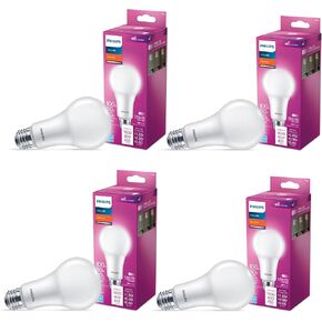Philips 40-Watt/60watt/100 واط المكافئ 3-Way A21 E26 LED مصباح LED ناعم أبيض 2700K (4 حزم)