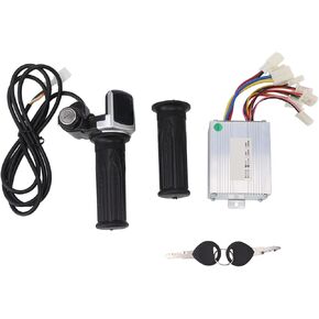 Brushed Speed Controller with Throttle Grip, LCD Power Display, Aluminum Housing Anti Aging Motor Brushed Speed Controller for Razor MX350 Electric Scooter, DIY E Bike, 24V 350W