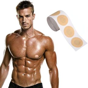Yosoo 50 Pairs Runners Nipple Covers, Runners Men Nipple Cover Nip Protector Nipple Guard Sweatproof Soft Prevents Chafing Nipple Adhesive Cover for Running Sports Beige