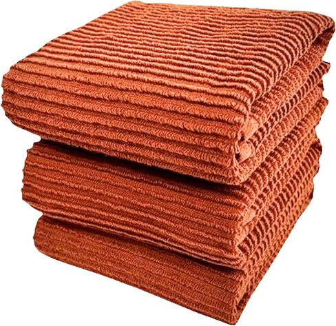 Sage Green Kitchen Dish Towels: 100% Cotton Cloth Soft Cleaning Drying Absorbent Textured Terry Loop, Set of 3 Multipurpose for Everyday Use in Kuwait