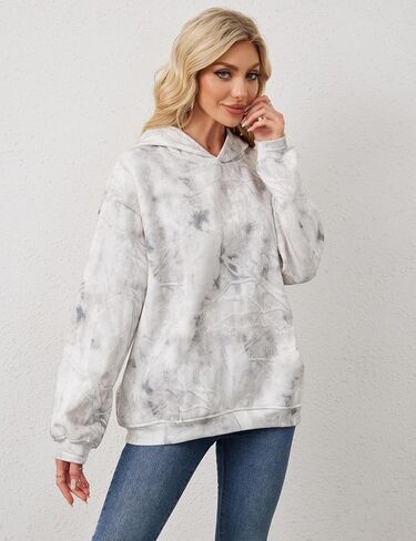 Lauweion Womens Oversized Camo Hoodie Maple Leaf Graphic Hooded Sweatshirt Trendy Long Sleeve Fleece Camouflage Hoodie in Saudi Arabia