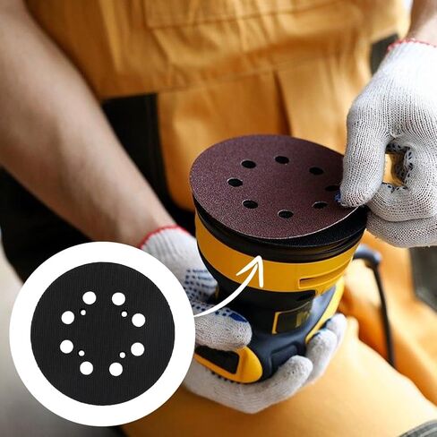 منصات الصنفرة البديلة ، وسادة استبدال Sander المدارية ، 2 PCS 5 بوصة 8 أقراص ثقب ، وسادة ساندر طاحونة مع حقيبة الرباط ، تناسب احترافي ل DWE642 (أسود) in Kuwait