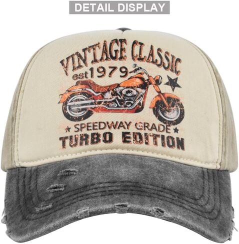 Vintage Baseball Cap Classic Retro Outdoor Sports Cap Motorcycle Sun Hat 100% Cotton for Man Women in Kuwait