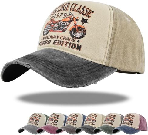 Vintage Baseball Cap Classic Retro Outdoor Sports Cap Motorcycle Sun Hat 100% Cotton for Man Women in Kuwait