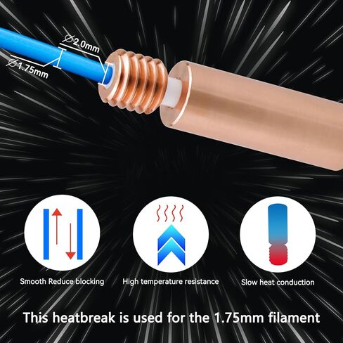 Ender Bimaterial Heatbreak ، Olzzdda Neptune High Flow Pirmatial Ceramic Hotend الحلق ، متوافق مع Ender 3 Pro /V2 /Ender 5 Pro /Plus ، CR10 /CR10 V2 /V3 ، Neptune 3/3 Pro /4 /4 Pro 3D Printer in Kuwait