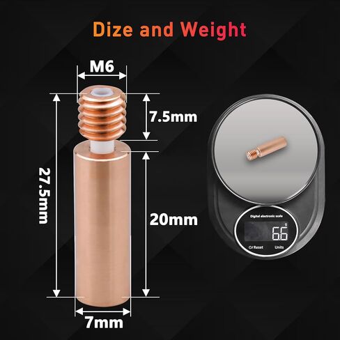 Ender Bimaterial Heatbreak ، Olzzdda Neptune High Flow Pirmatial Ceramic Hotend الحلق ، متوافق مع Ender 3 Pro /V2 /Ender 5 Pro /Plus ، CR10 /CR10 V2 /V3 ، Neptune 3/3 Pro /4 /4 Pro 3D Printer in Kuwait