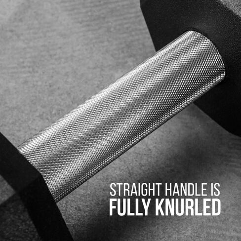 Rep Fitness Rubber Hex Dumbbell(s) - Singles (55LB +) and Pairs (5LB - 50LB) - Low Odor, Fully Knurled Handle in Kuwait