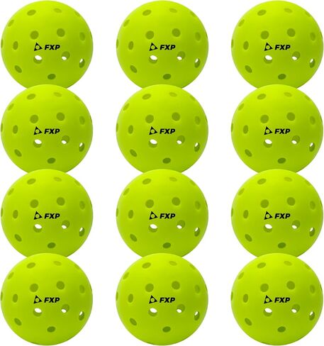Pickleball Balls, 6/12 Pack 40 Holes Outdoor Pickleball Balls 2.9 Inches, Set for Women, Men and Kids in Saudi Arabia