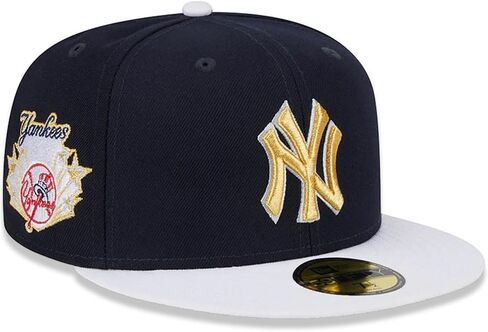 عصر جديد NY New York Yankees 59Fifty Game Day Gold Patch Cap ، قبعة in Saudi Arabia