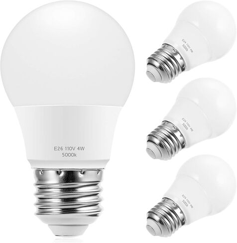 Briignite A15 LED Bulbs, Globe Light Bulbs 25 Watts Equivalent(4W LED), Daylight 5000K LED Bulb, E26 Medium Screw Base 320LM A15 Shape Decorative Edison Home Lighting Non-Dimmable (Pack of 4) in Saudi Arabia