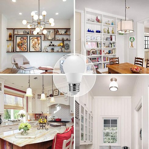 Briignite A15 LED Bulbs, Globe Light Bulbs 25 Watts Equivalent(4W LED), Daylight 5000K LED Bulb, E26 Medium Screw Base 320LM A15 Shape Decorative Edison Home Lighting Non-Dimmable (Pack of 4) in Saudi Arabia