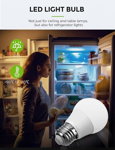 Briignite A15 LED Bulbs, Globe Light Bulbs 25 Watts Equivalent(4W LED), Daylight 5000K LED Bulb, E26 Medium Screw Base 320LM A15 Shape Decorative Edison Home Lighting Non-Dimmable (Pack of 4) in Saudi Arabia