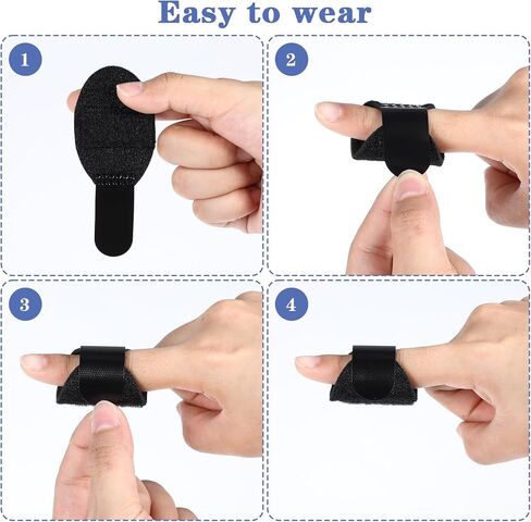 Finger Splints Finger Sleeves, 6Pcs Trigger Thumb Splint Adjustable Thumb Stabilizer Multicolor Finger Straightener for Relieve Pain, Trigger Finger Brace Fits Index Middle Ring Pinky Fingers in Saudi Arabia