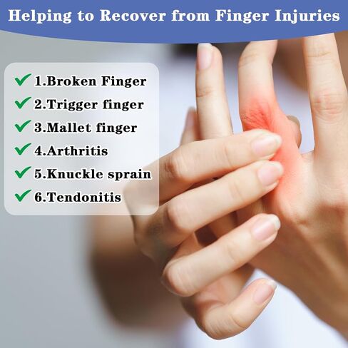 Finger Splints Finger Sleeves, 6Pcs Trigger Thumb Splint Adjustable Thumb Stabilizer Multicolor Finger Straightener for Relieve Pain, Trigger Finger Brace Fits Index Middle Ring Pinky Fingers in Saudi Arabia