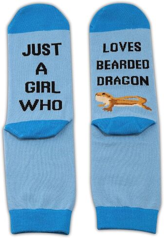 G2TUP 2 Pairs Bearded Dragon Lover Gift Lizard Socks Bearded Dragon Gift Just A Girl Who Loves Bearded Dragon Socks in Saudi Arabia