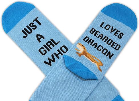 G2TUP 2 Pairs Bearded Dragon Lover Gift Lizard Socks Bearded Dragon Gift Just A Girl Who Loves Bearded Dragon Socks in Saudi Arabia