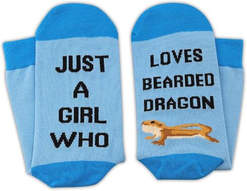 G2TUP 2 Pairs Bearded Dragon Lover Gift Lizard Socks Bearded Dragon Gift Just A Girl Who Loves Bearded Dragon Socks in Saudi Arabia