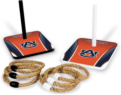 Wild Sports Solid Wood College Quoits مع رسومات Team Team Direct ذات الطباعة المباشرة - لعبة Tailgate Ring Toss - هدية رائعة لأي من مشجعي NCAA! رنين إرم ألعاب عائلة في الهواء الطلق للشاطئ in Saudi Arabia
