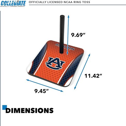 Wild Sports Solid Wood College Quoits مع رسومات Team Team Direct ذات الطباعة المباشرة - لعبة Tailgate Ring Toss - هدية رائعة لأي من مشجعي NCAA! رنين إرم ألعاب عائلة في الهواء الطلق للشاطئ in Saudi Arabia